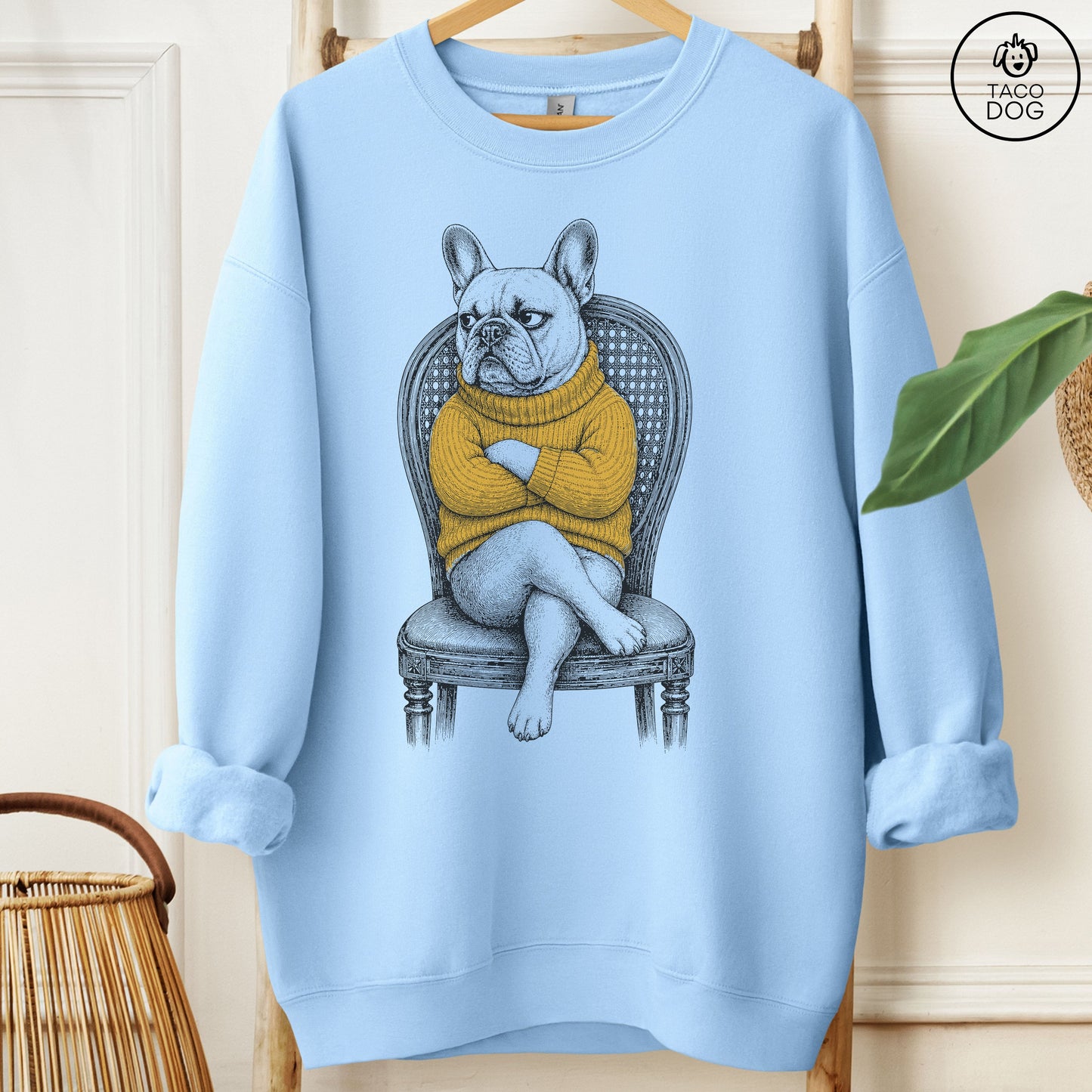 French Bulldog Frenchie Reluctant Turtleneck Sweatshirt