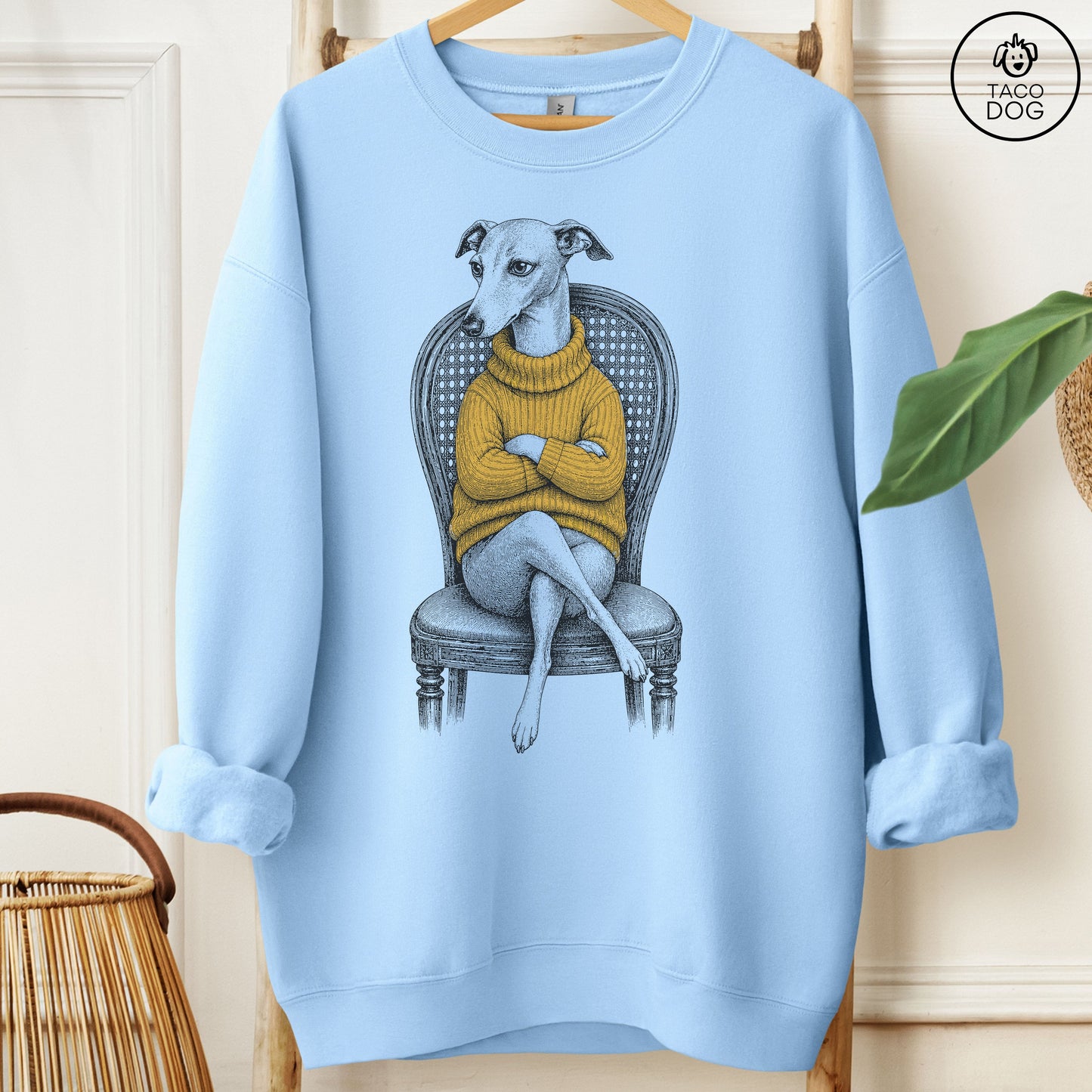 Italian Greyhound Whippet Reluctant Turtleneck Sweatshirt