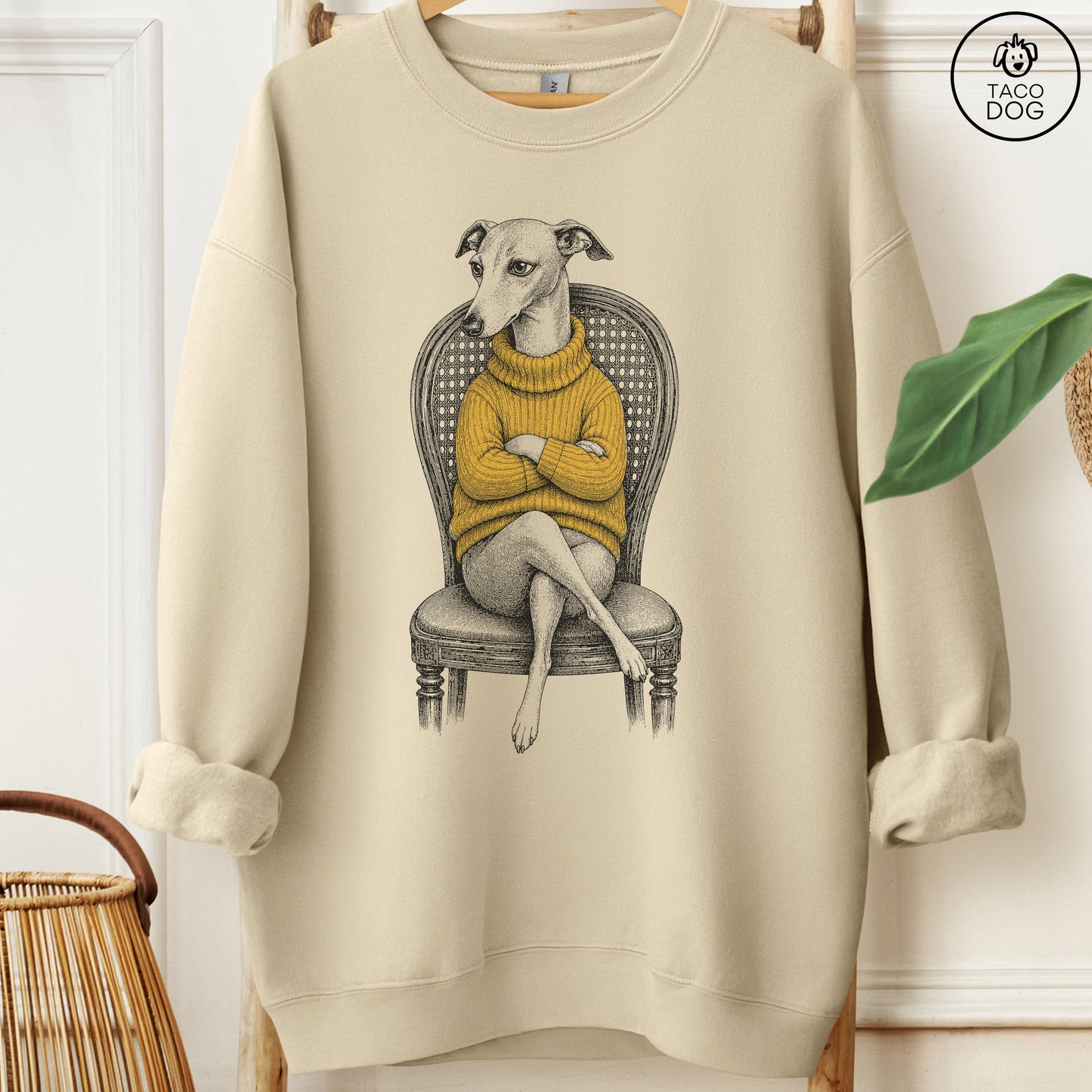 Italian Greyhound Whippet Reluctant Turtleneck Sweatshirt