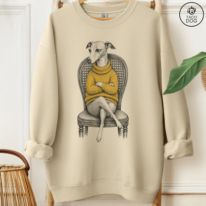 Italian Greyhound Whippet Reluctant Turtleneck Sweatshirt