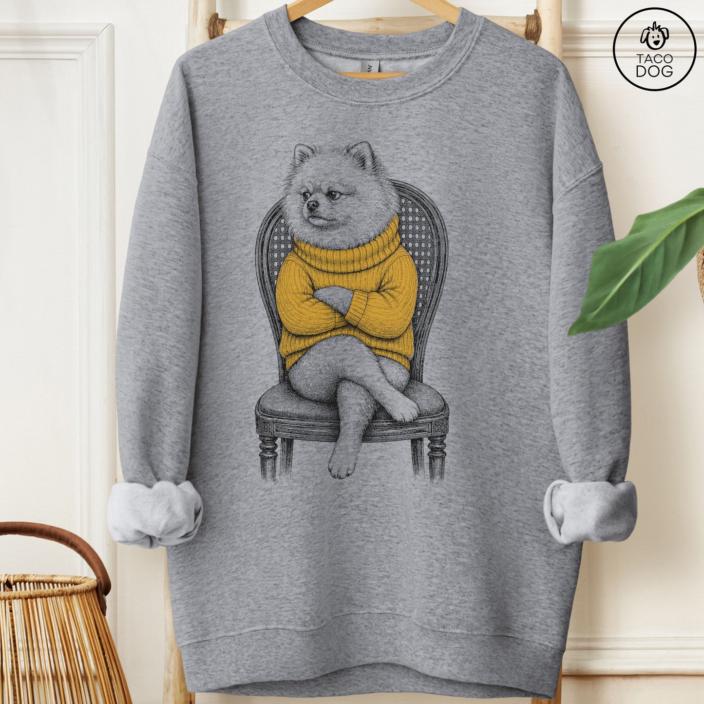 Pomeranian Reluctant Turtleneck Sweatshirt