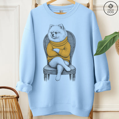 Pomeranian Reluctant Turtleneck Sweatshirt