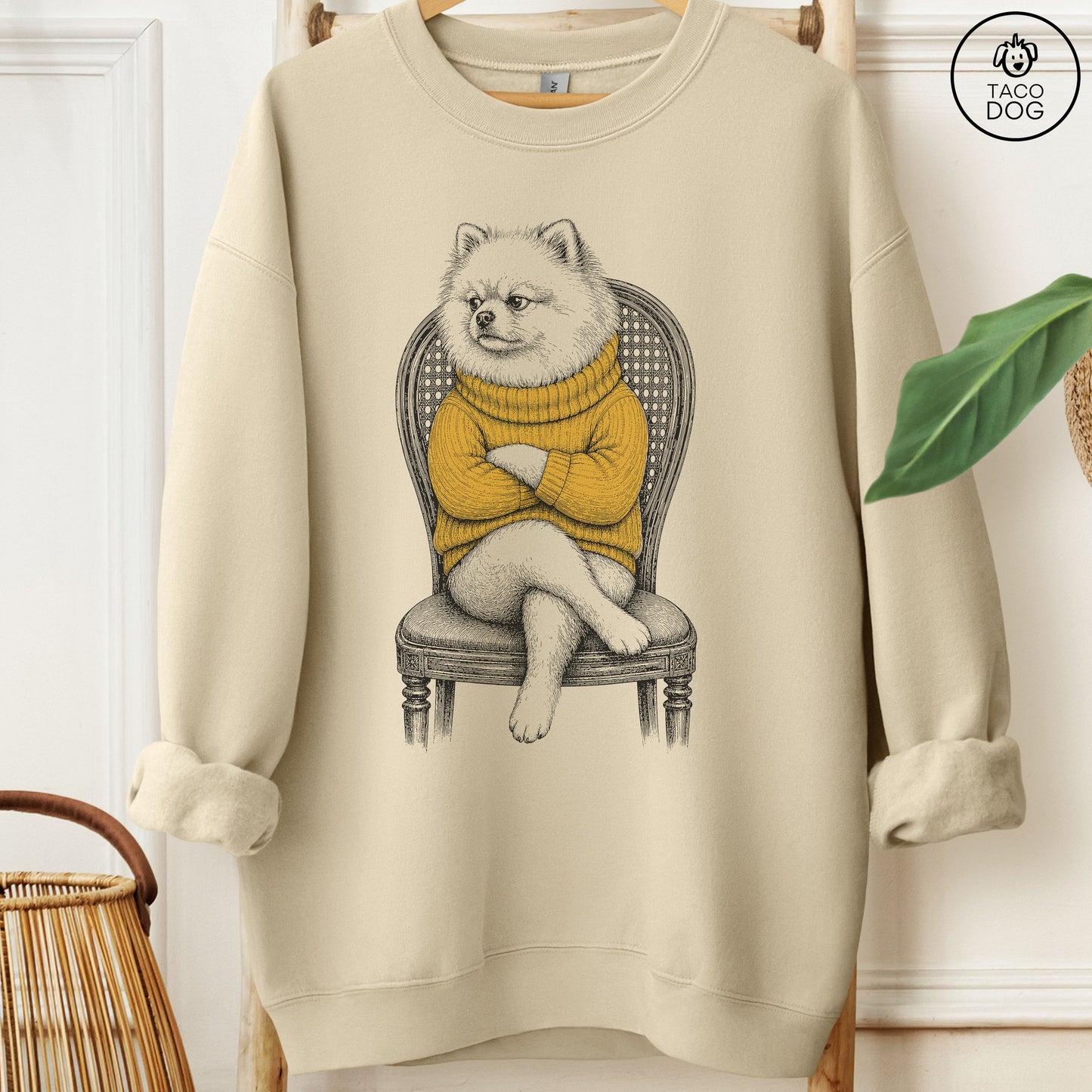 Pomeranian Reluctant Turtleneck Sweatshirt