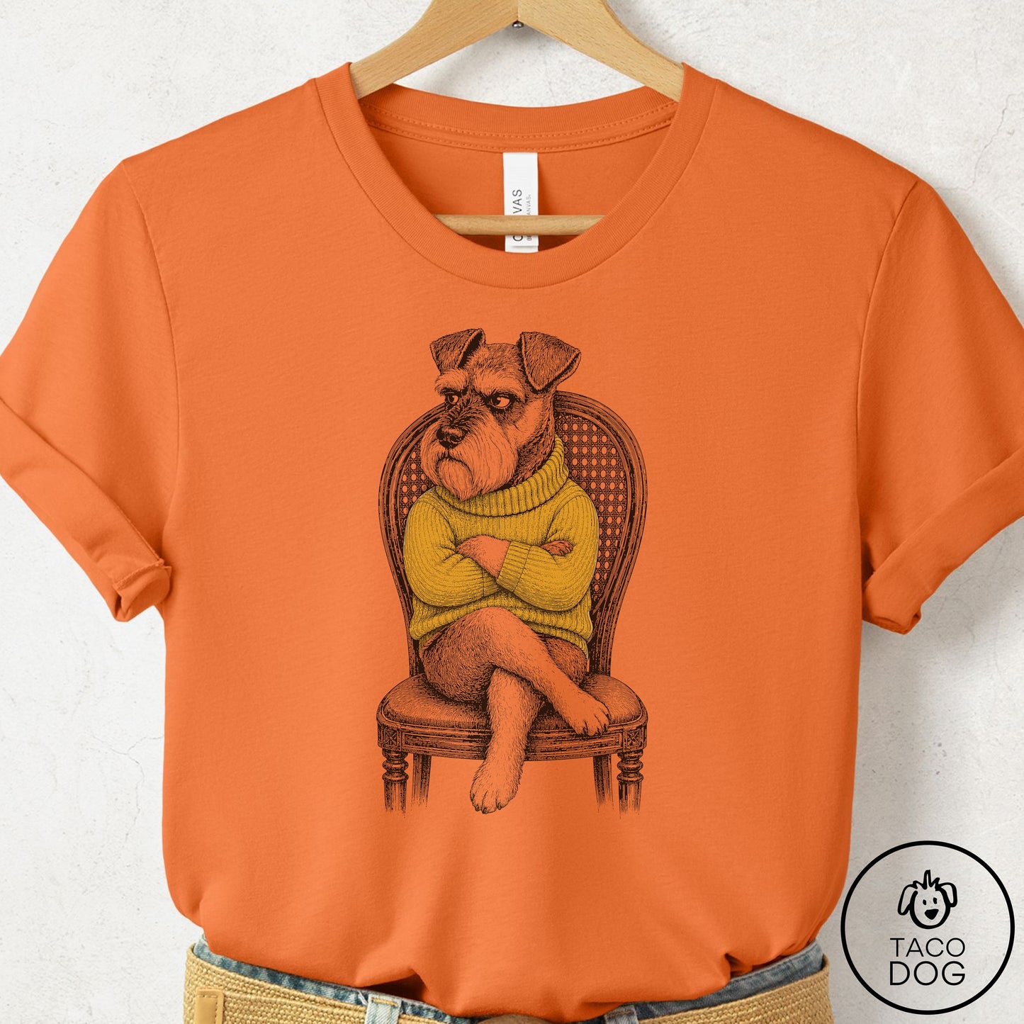 Schnauzer Reluctant Turtleneck T-Shirt