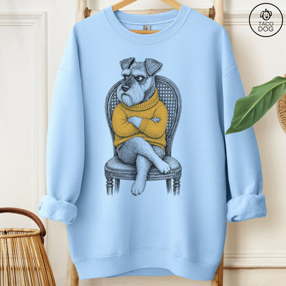 Schnauzer Reluctant Turtleneck Sweatshirt