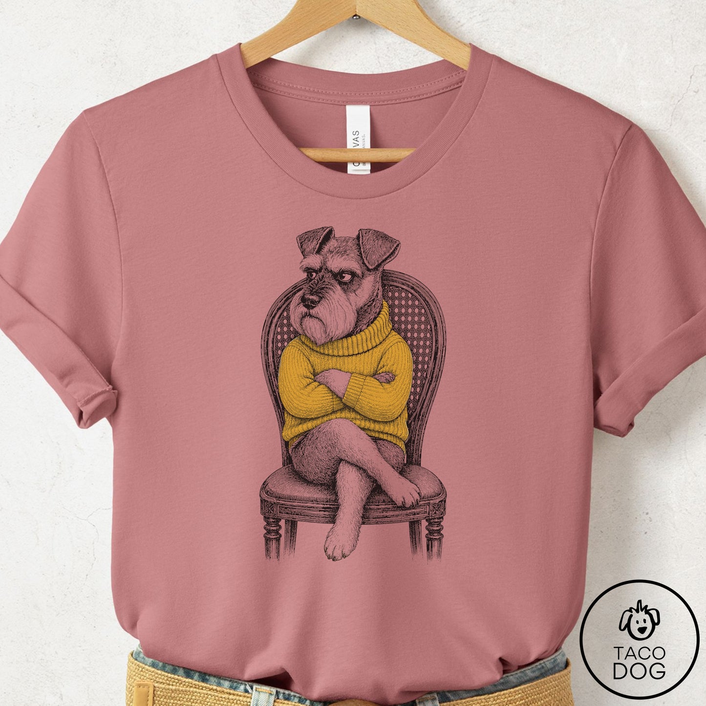 Schnauzer Reluctant Turtleneck T-Shirt