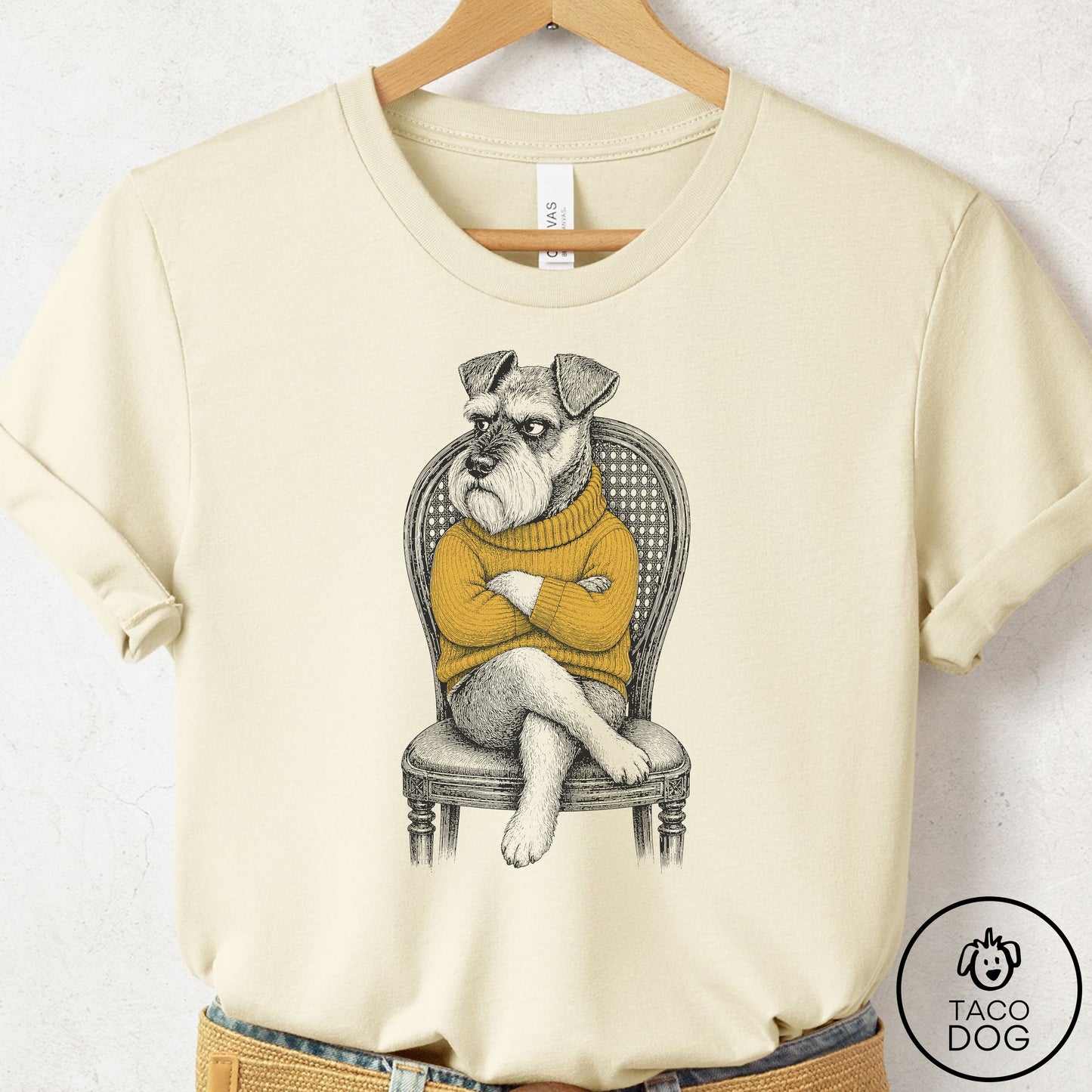 Schnauzer Reluctant Turtleneck T-Shirt