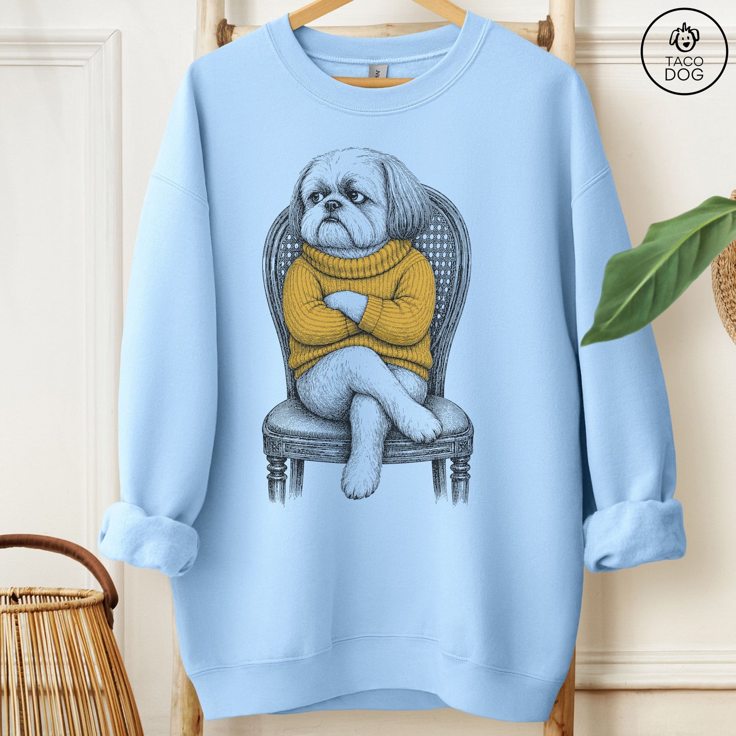 Shih Tzu Reluctant Turtleneck Sweatshirt
