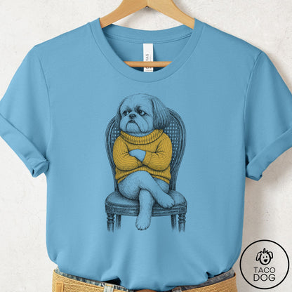 Shih Tzu Reluctant Turtleneck T-Shirt