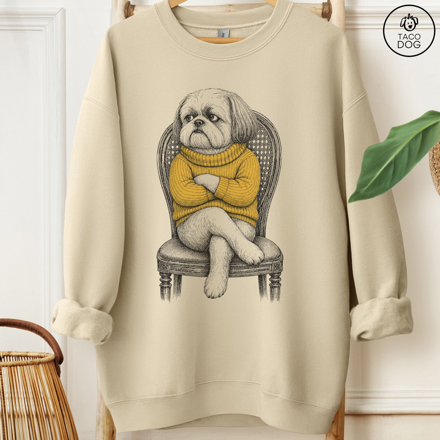 Shih Tzu Reluctant Turtleneck Sweatshirt