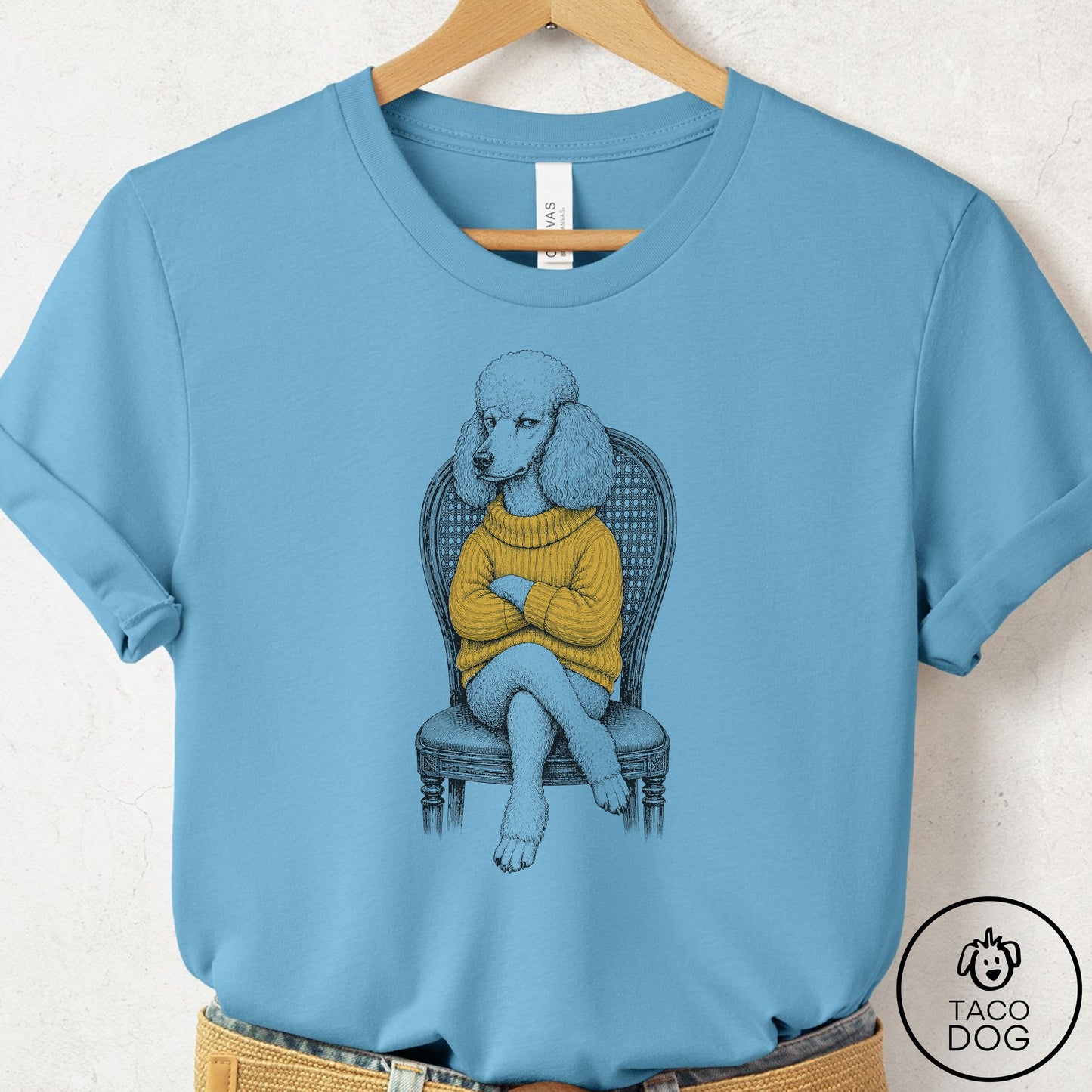 Poodle Reluctant Turtleneck T-Shirt