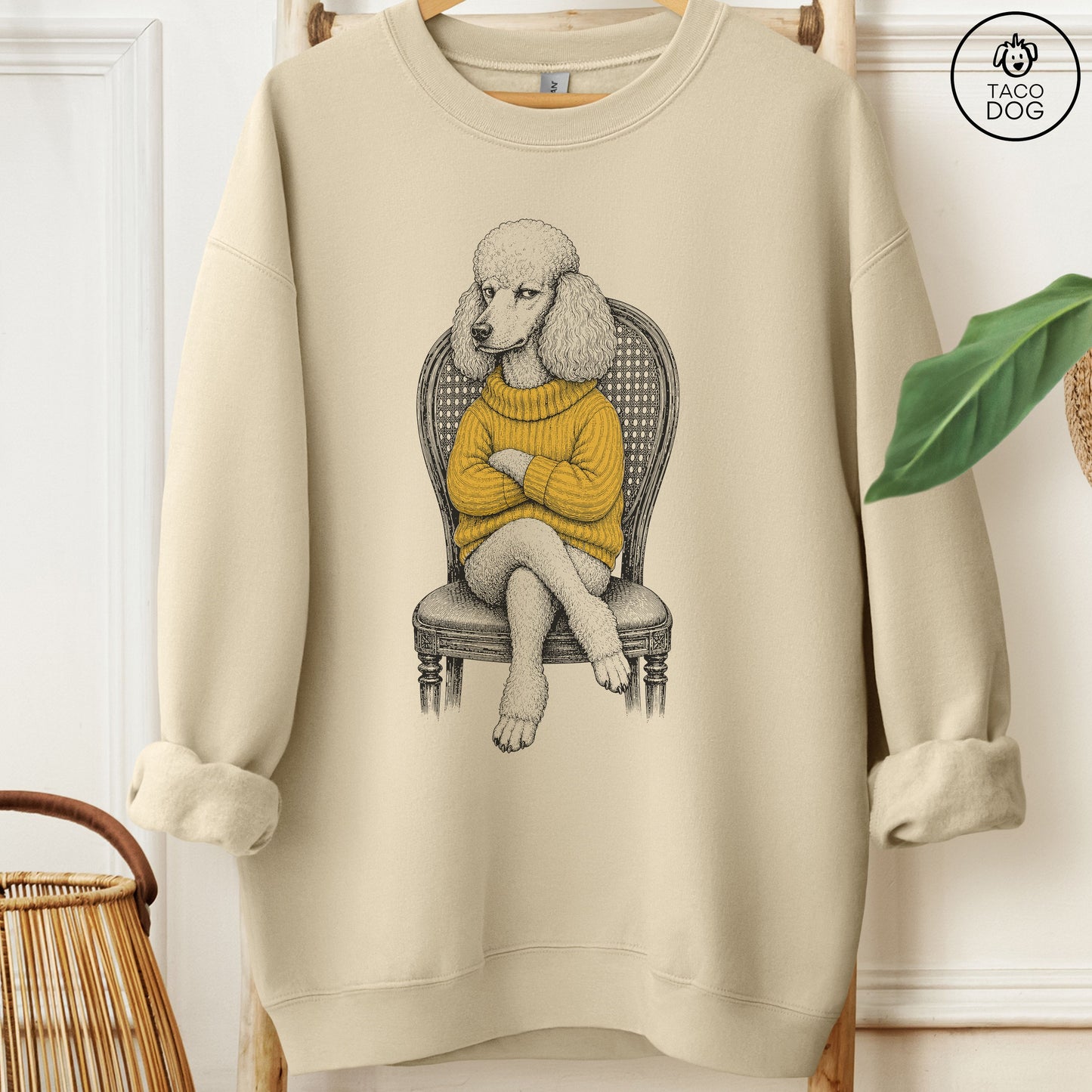 Poodle Reluctant Turtleneck Sweatshirt