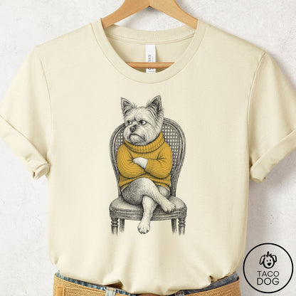 Yorkshire Terrier Yorkie Reluctant Turtleneck T-Shirt