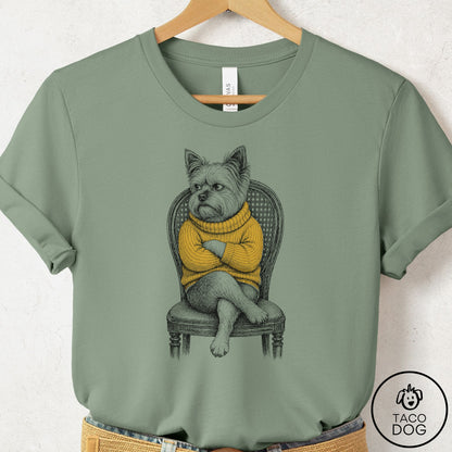Yorkshire Terrier Yorkie Reluctant Turtleneck T-Shirt