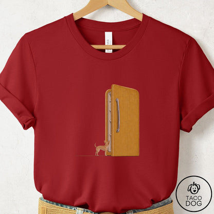 Chihuahua Refrigerator T-Shirt Canvas Red Taco-Dog