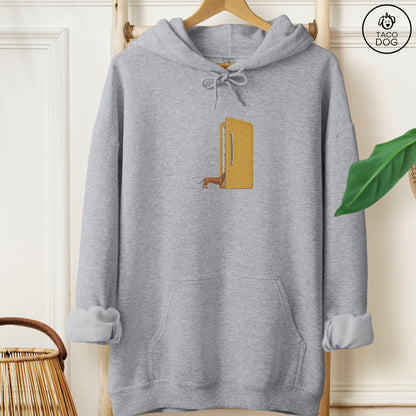 Dachshund Refrigerator Hoodie Graphite Heather Taco-Dog