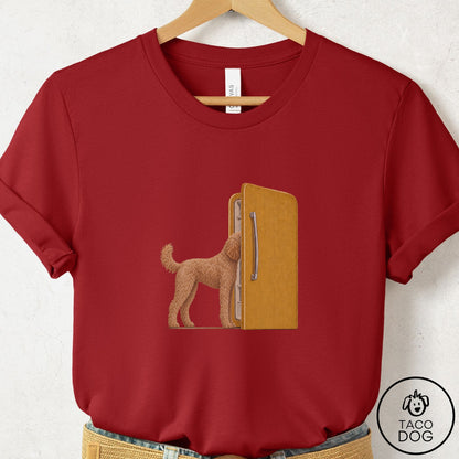 Doodle Refrigerator T-Shirt Canvas Red Taco-Dog