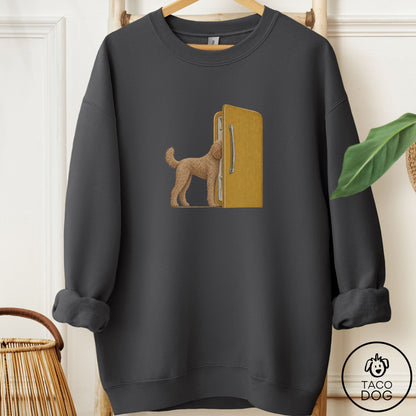 Doodle Refrigerator Sweatshirt Charcoal Taco-Dog