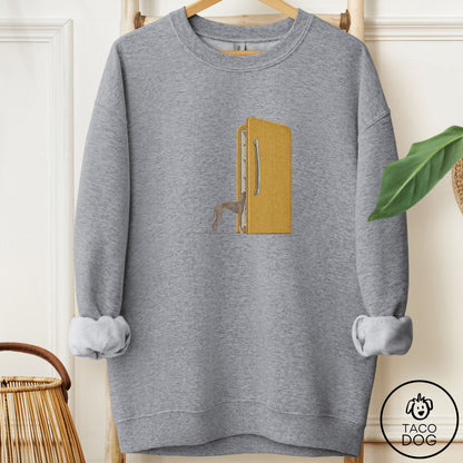 Italian Greyhound Whippet Refrigerator Sweatshirt Graphite Heather Taco-Dog