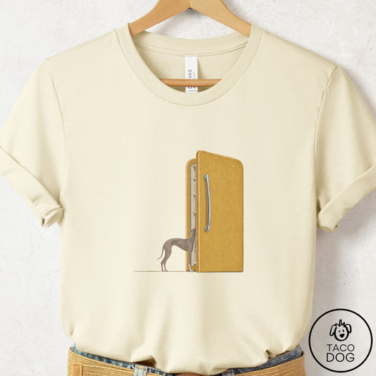 Italian Greyhound Whippet Refrigerator T-Shirt Natural Taco-Dog