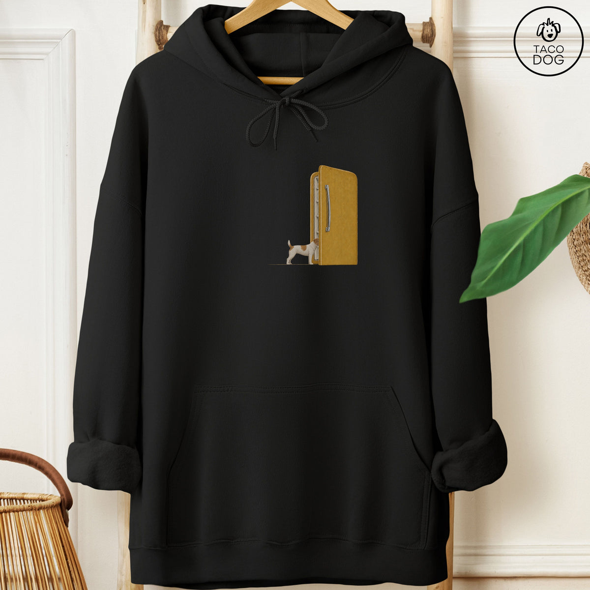 Jack Russell Refrigerator Hoodie Black Taco-Dog