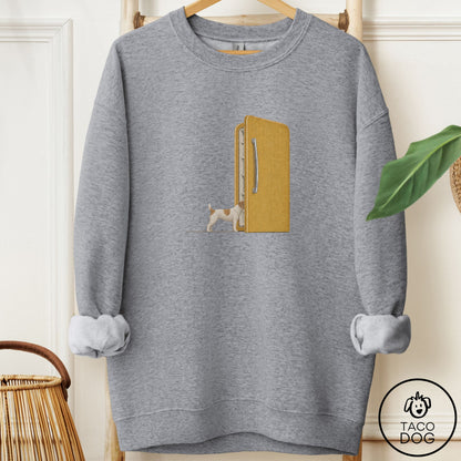 Jack Russell Refrigerator Sweatshirt Graphite Heather Taco-Dog