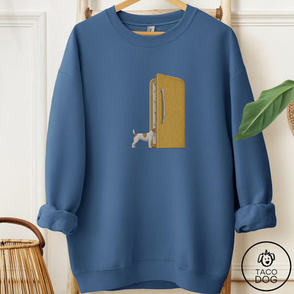 Jack Russell Refrigerator Sweatshirt Indigo Blue Taco-Dog