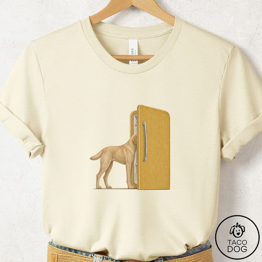 Labrador Retriever Refrigerator T-Shirt Natural Taco-Dog