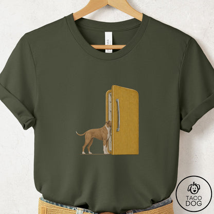 Pitbull Refrigerator T-Shirt Military Green Taco-Dog
