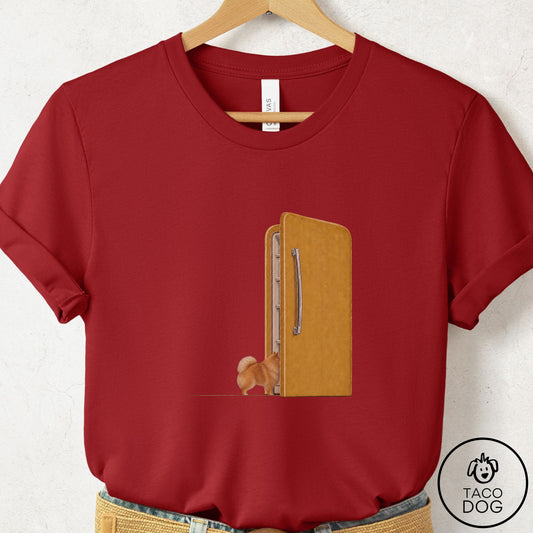 Pomeranian Refrigerator T-Shirt Canvas Red Taco-Dog