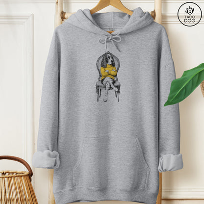 Springer Spaniel Reluctant Hoodie Graphite Heather Taco-Dog
