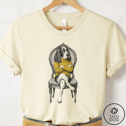 Springer Spaniel Reluctant T-Shirt Natural Taco-Dog