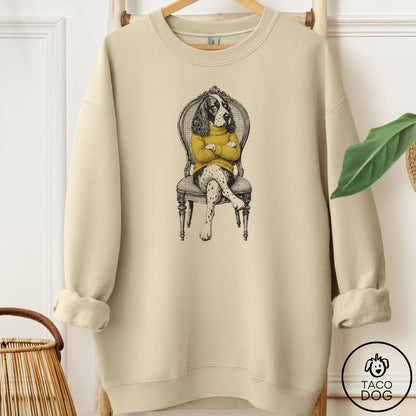 Springer Spaniel Reluctant Sweatshirt Sand Taco-Dog
