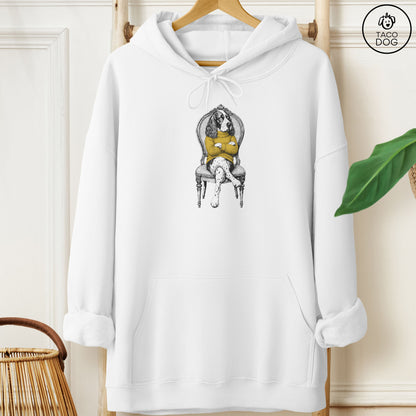 Springer Spaniel Reluctant Hoodie White Taco-Dog