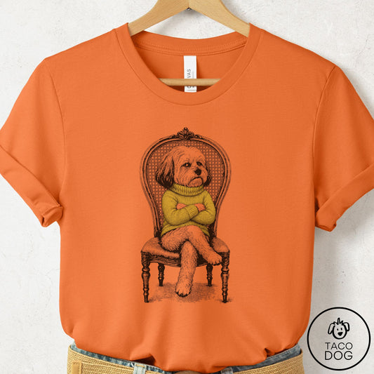 Havanese Reluctant T-Shirt Burnt Orange Taco-Dog