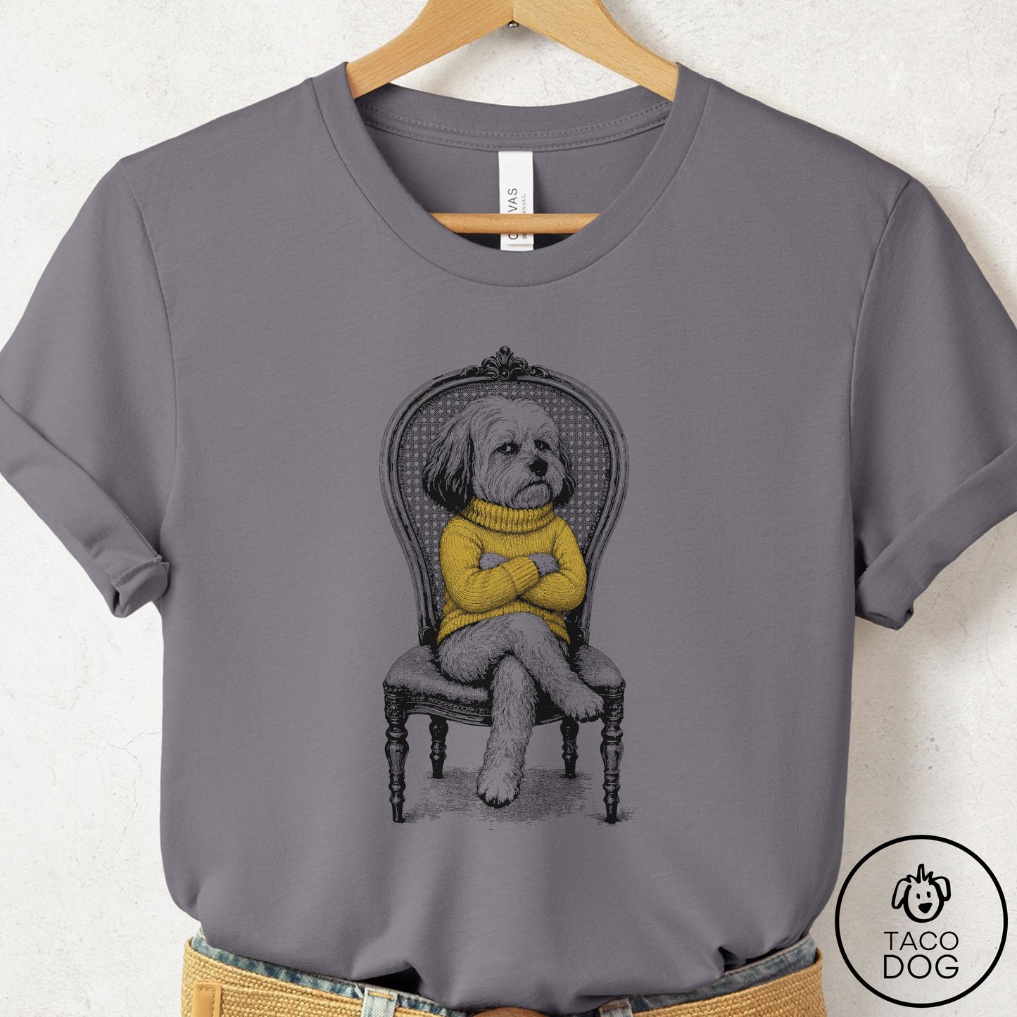 Havanese Reluctant T-Shirt Storm Taco-Dog