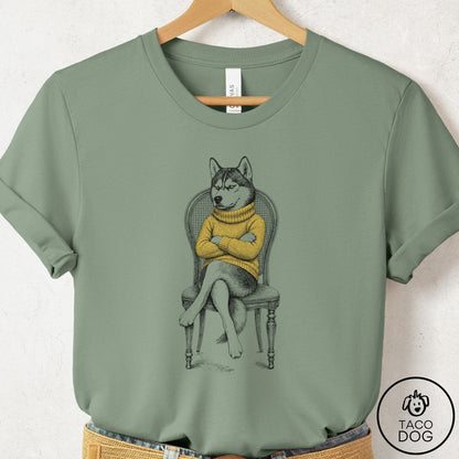 Husky Reluctant T-Shirt Sage Taco-Dog