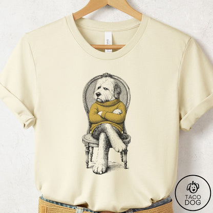 Old English Sheepdog Reluctant T-Shirt Natural Taco-Dog