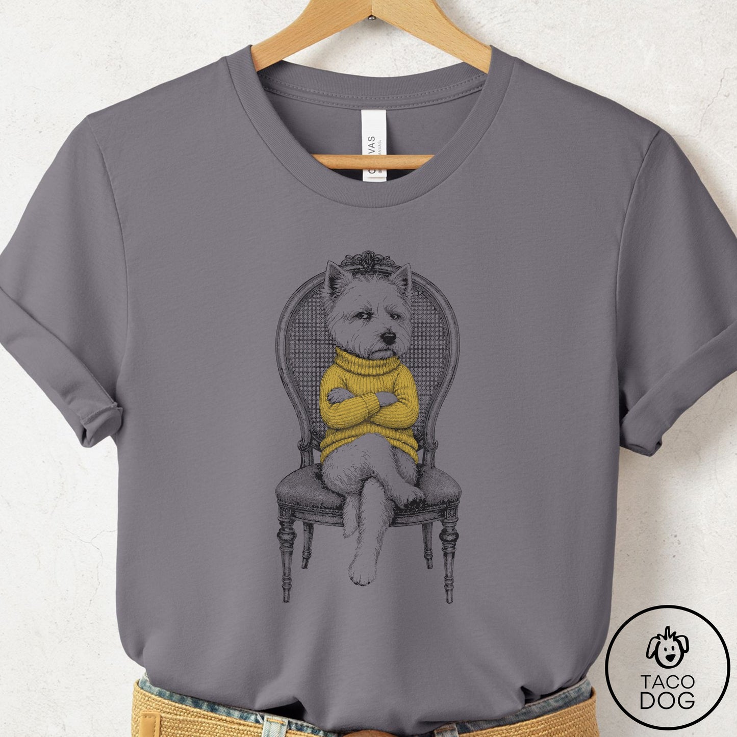 Westie Reluctant T-Shirt Storm Taco-Dog