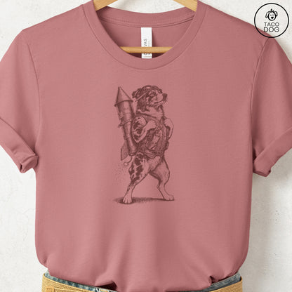 Australian Shepherd Rocket Dog T-Shirt