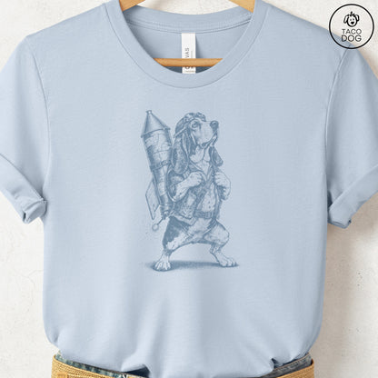 Basset Hound Rocket Dog T-Shirt