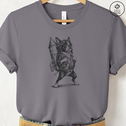 Boston Terrier Rocket Dog T-Shirt