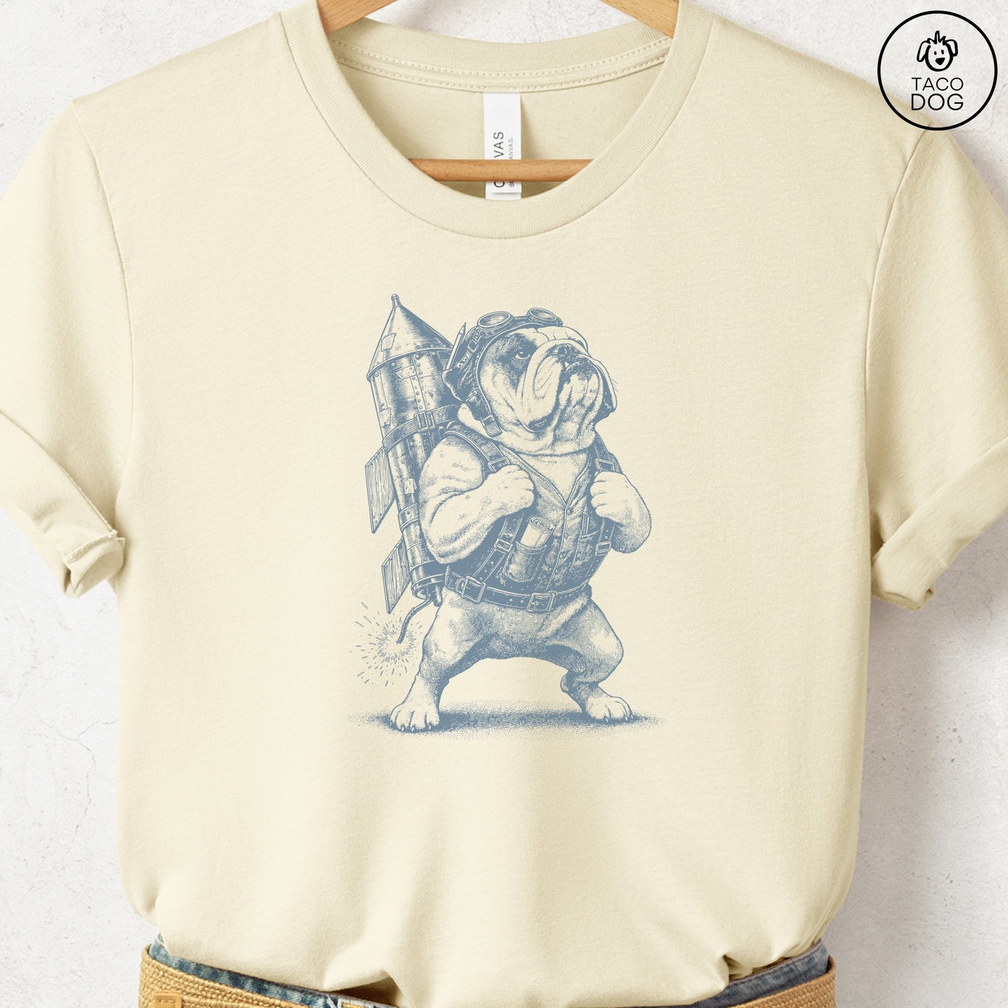 English Bulldog Rocket Dog T-Shirt