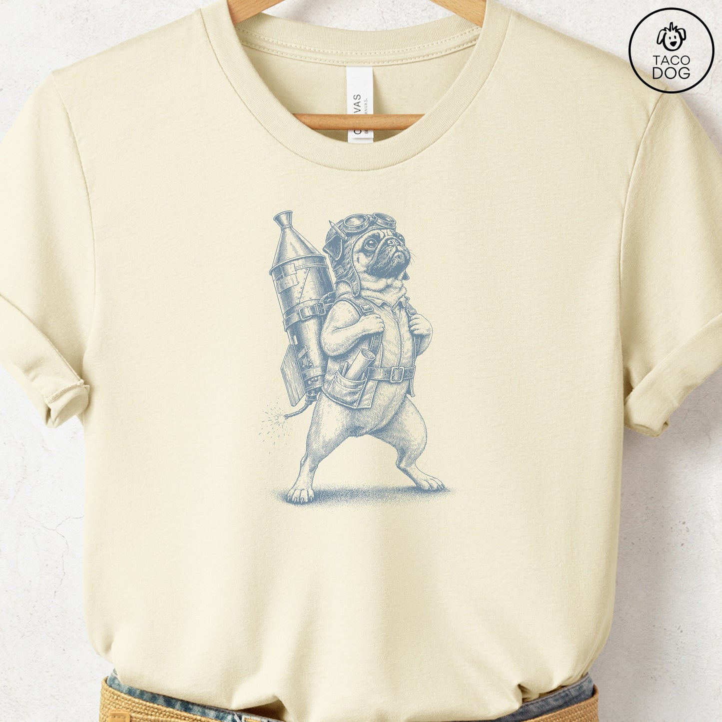 Pug Rocket Dog T-Shirt