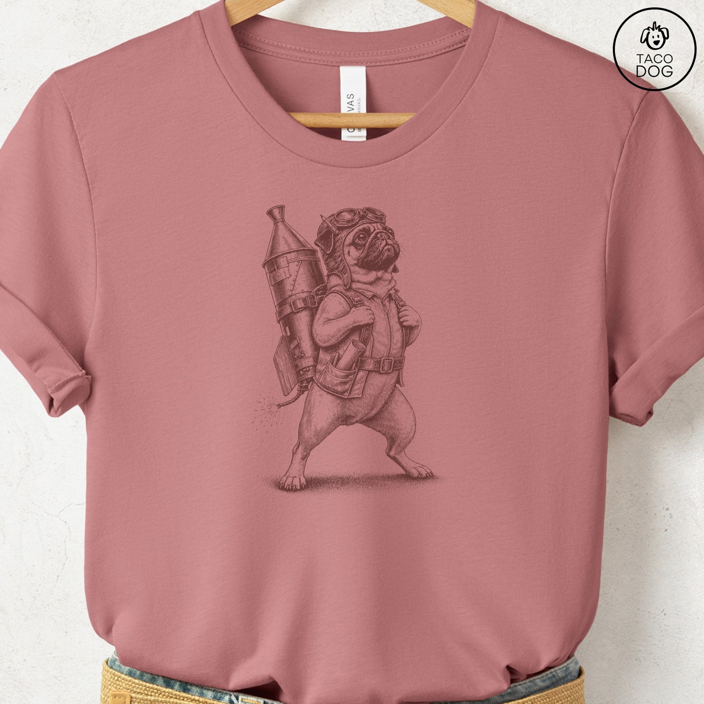 Pug Rocket Dog T-Shirt