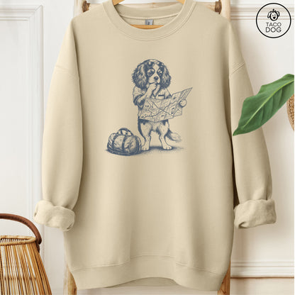 Cavalier King Charles Spaniel Route 66 Sweatshirt Sand Taco-Dog