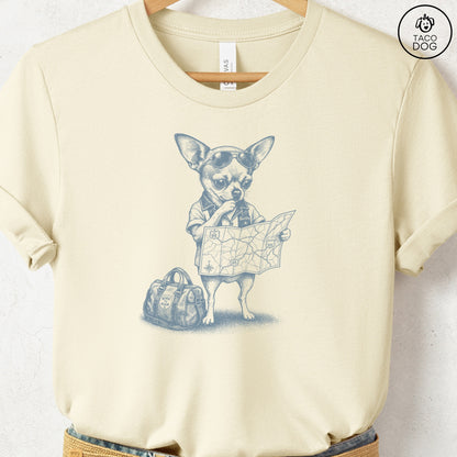 Chihuahua Route 66 T-Shirt Natural Taco-Dog
