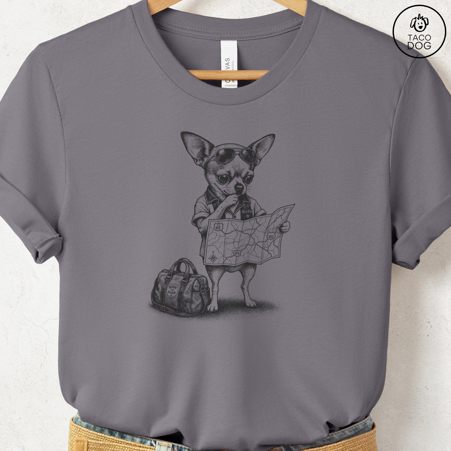 Chihuahua Route 66 T-Shirt Storm Taco-Dog