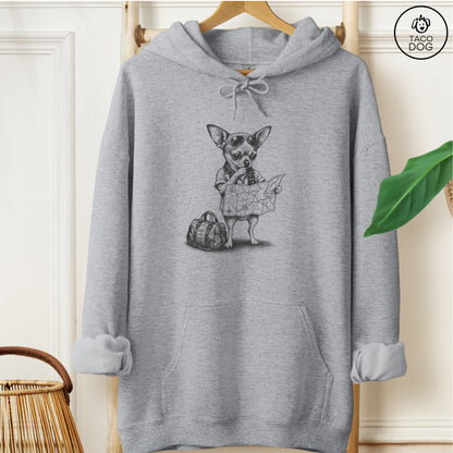 Chihuahua Route 66 Hoodie Graphite Heather Taco-Dog