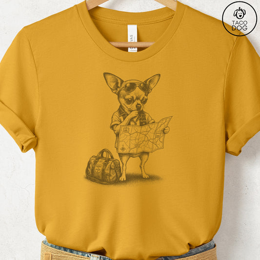Chihuahua Route 66 T-Shirt Mustard Taco-Dog